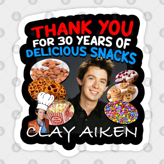 Thank You For 30 Years of Clay Snacks Sticker by Bob Rose
